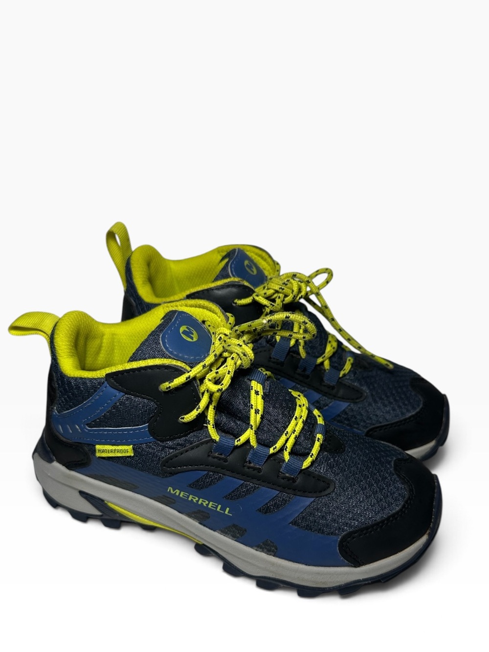 Merrell Moab Speed 2 Boys Hiking  Boots Size US 3  Navy Blue Waterproof